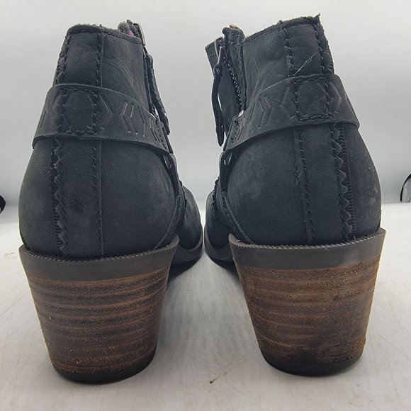 Teva Foxy Womens 7 Black Bootie Ankle Leather Zipper Walking Fashion 1008317 - Picture 6 of 12